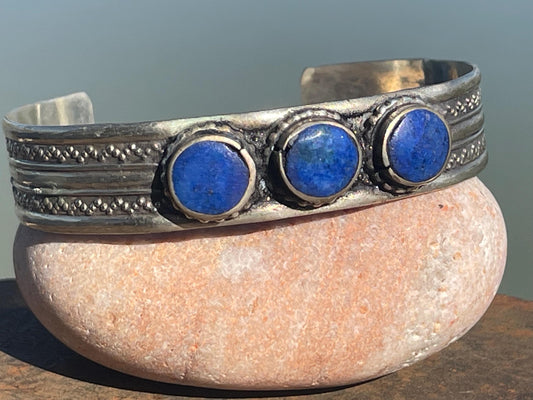 Vintage lapis bangle, vintage jewellery, ethical jewellery, belly dance bracelet, boho bracelet, lapis bracelet, vintage lapis jewellery