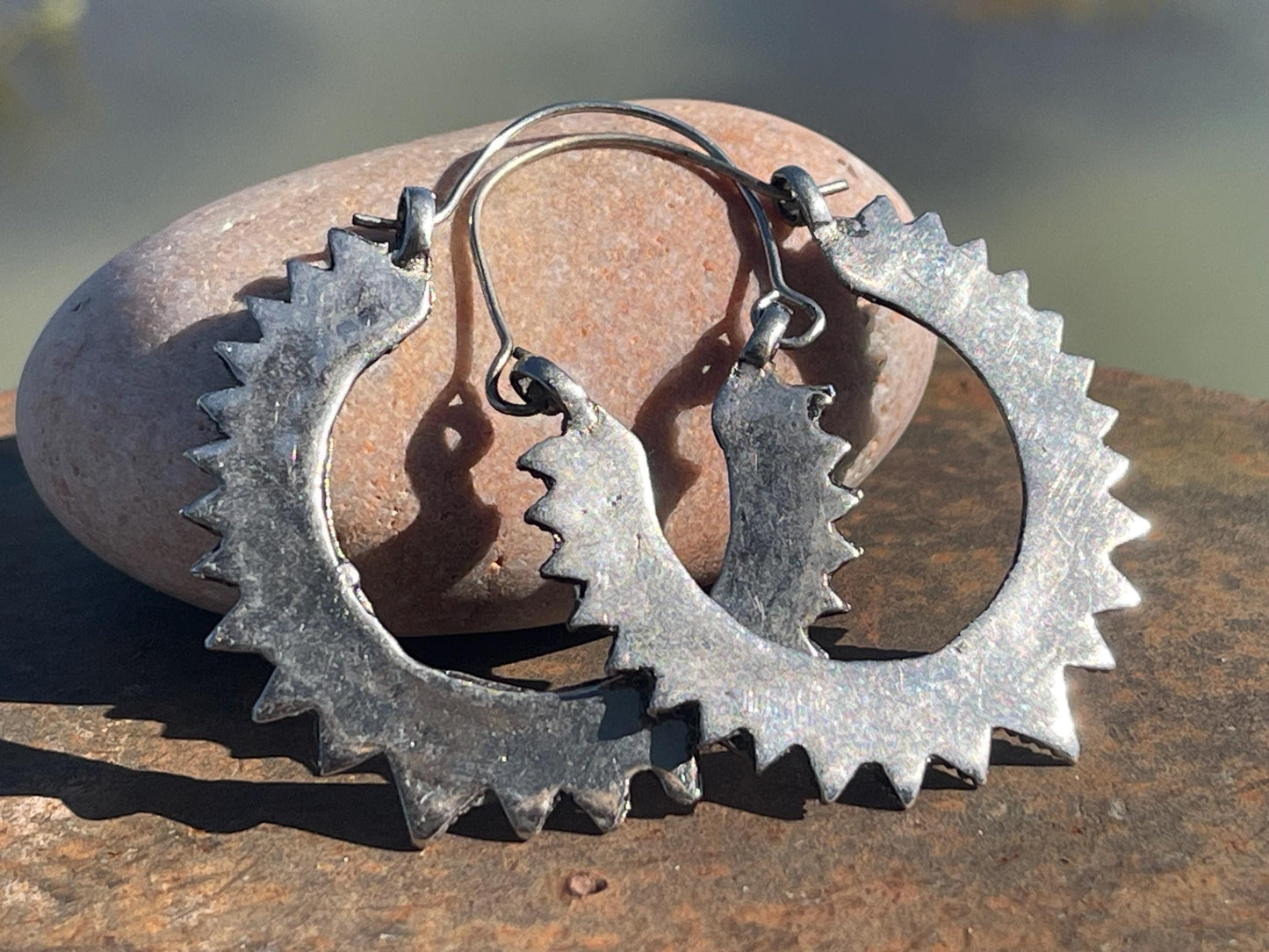 Vintage turquoise earrings, turquoise jewellery, ethical jewellery, gypsy earrings. Eco friendly jewellery. Ethical jewellery.