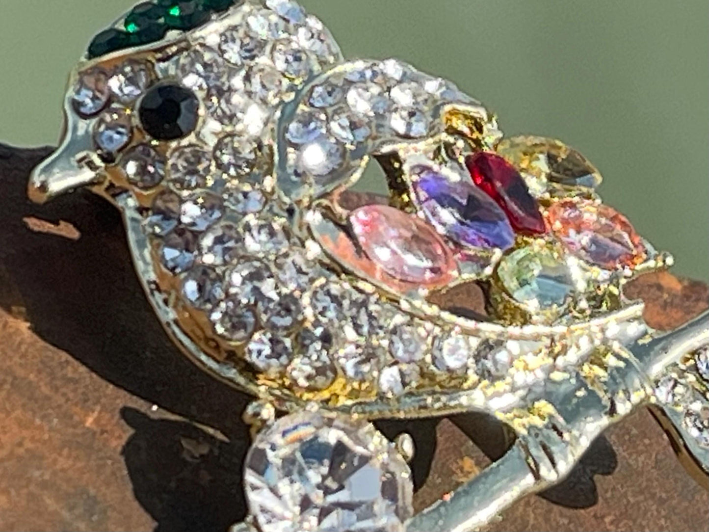 Bird brooch, vintage jewellery, retro jewellery, unusual jewellery, bird brooch, eco friendly gifts for her, ethical jewellery