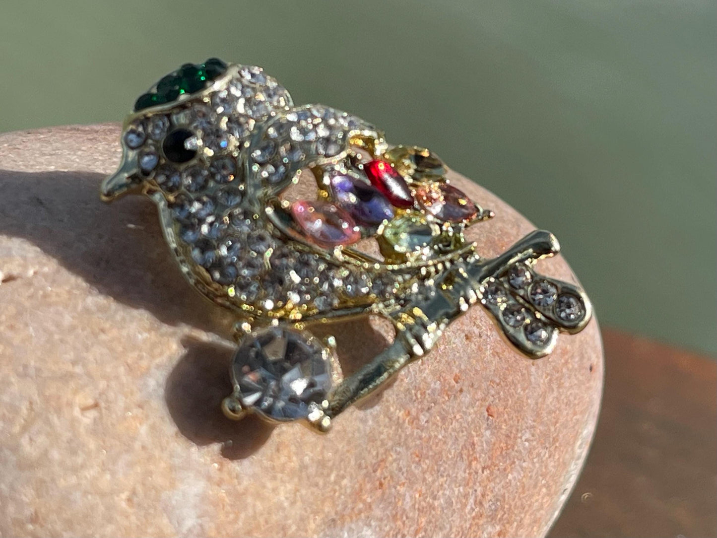 Bird brooch, vintage jewellery, retro jewellery, unusual jewellery, bird brooch, eco friendly gifts for her, ethical jewellery