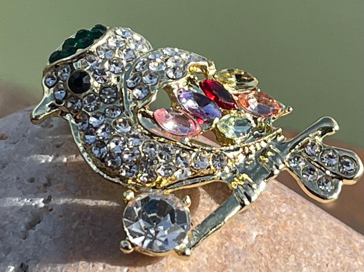 Bird brooch, vintage jewellery, retro jewellery, unusual jewellery, bird brooch, eco friendly gifts for her, ethical jewellery