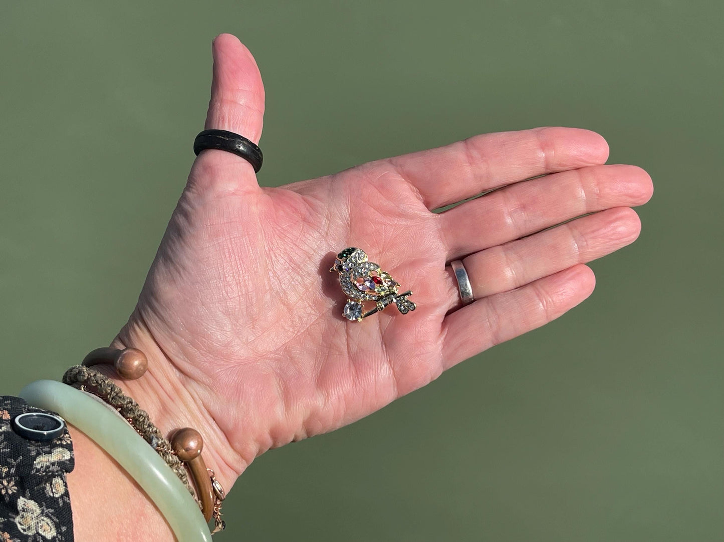 Bird brooch, vintage jewellery, retro jewellery, unusual jewellery, bird brooch, eco friendly gifts for her, ethical jewellery