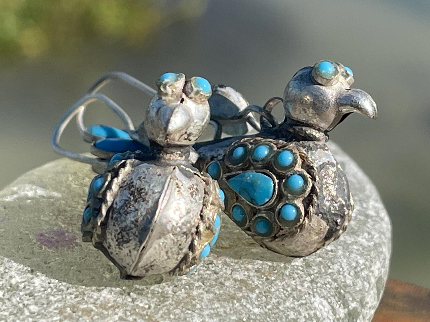 Gypsy jewellery, vintage bird earrings, silver bird earrings, vintage bird jewellery, ethical jewellery,  gypsy earrings, unusual gift ideas
