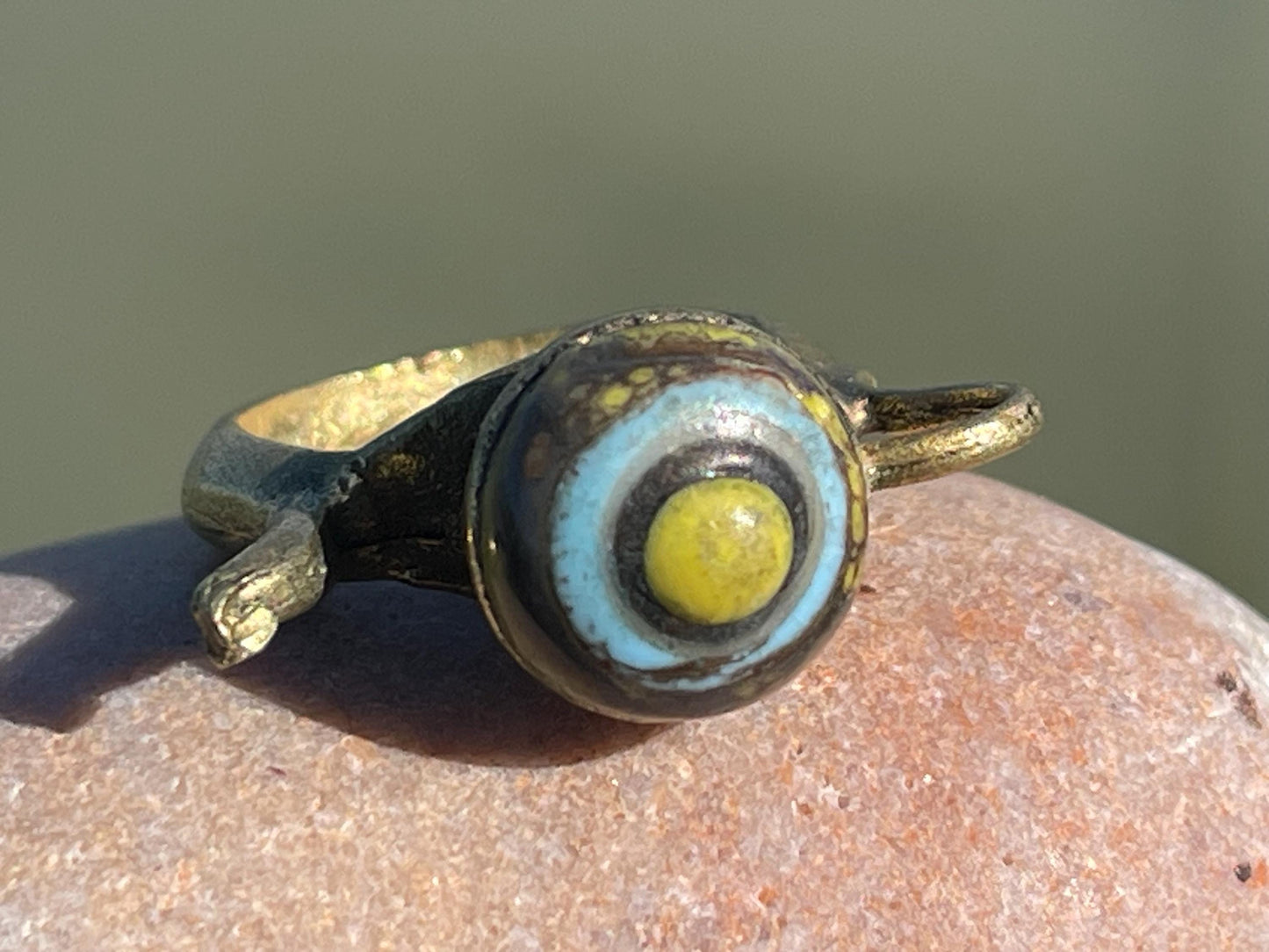 Fabulous vintage ring, large red ring, boho vintage jewellery, ethical jewellery, gypsy ring. Gypsy jewellery, statement jewellery