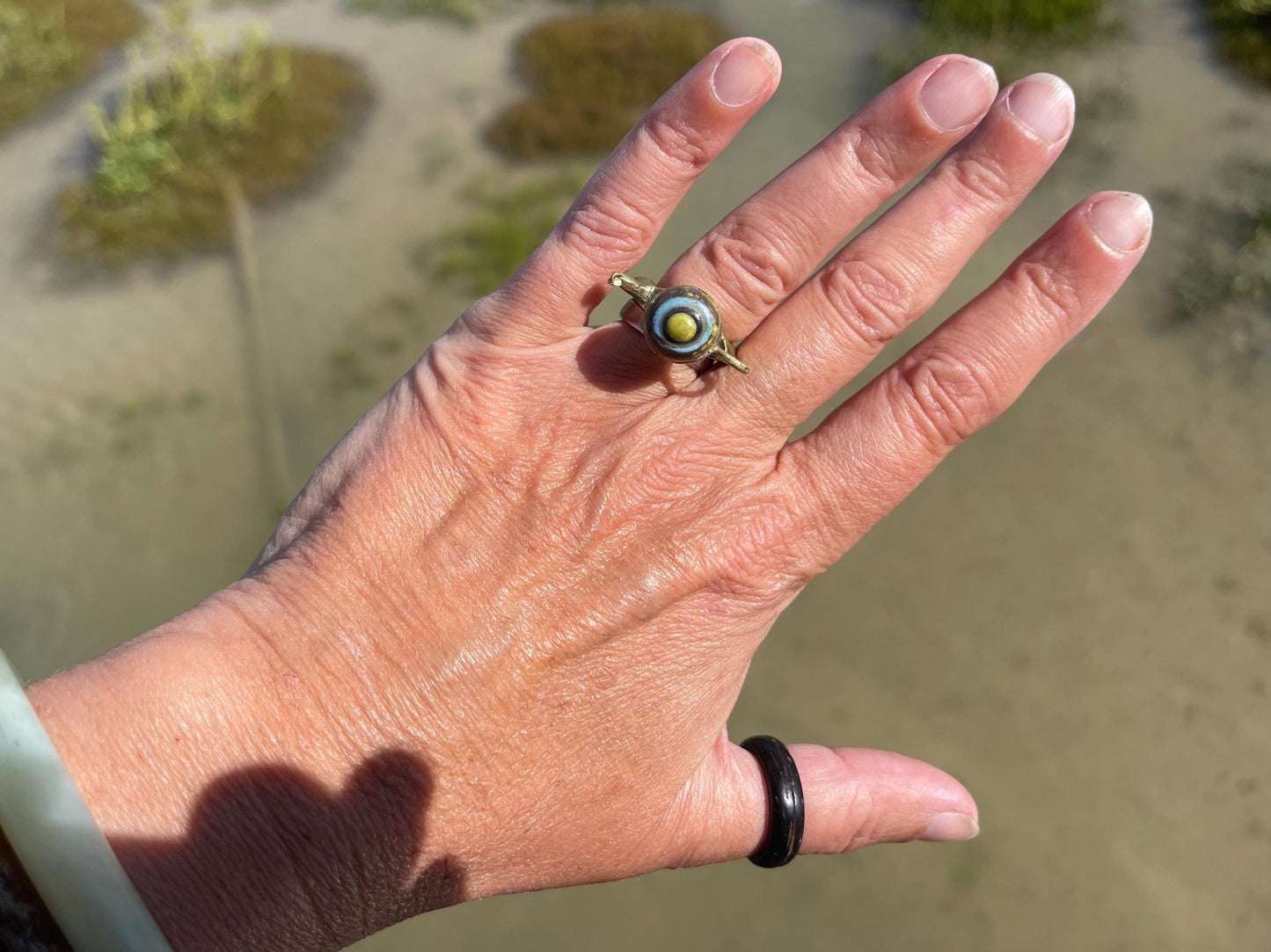 Fabulous vintage ring, large red ring, boho vintage jewellery, ethical jewellery, gypsy ring. Gypsy jewellery, statement jewellery