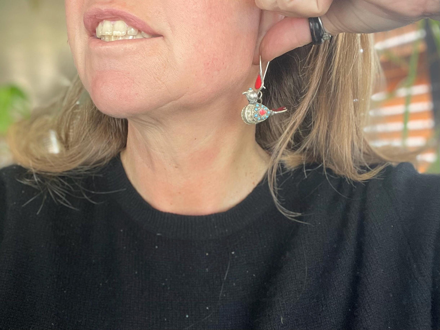 Gypsy jewellery, vintage bird earrings, silver bird earrings, vintage bird jewellery, ethical jewellery,  gypsy earrings, unusual gift ideas