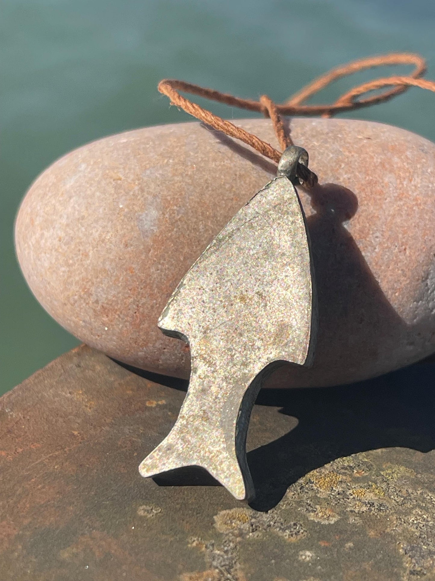 Gypsy jewellery, fish necklace, lapis necklace, vintage jewellery, ethical jewellery, fish pendant, boho necklace, unique lapis fish