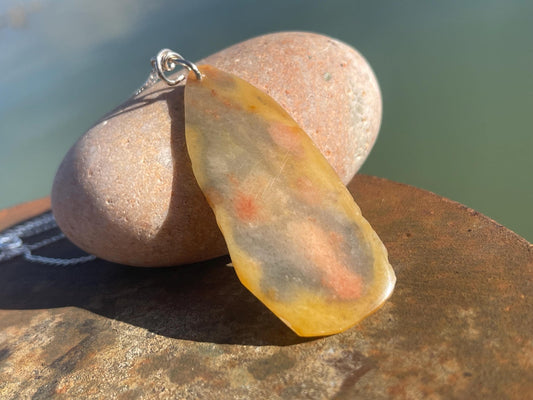 Agate necklace, ethical jewellery, bohemian necklace, unusual jewellery, agate pendant, white gemstone necklace. Boho jewellery