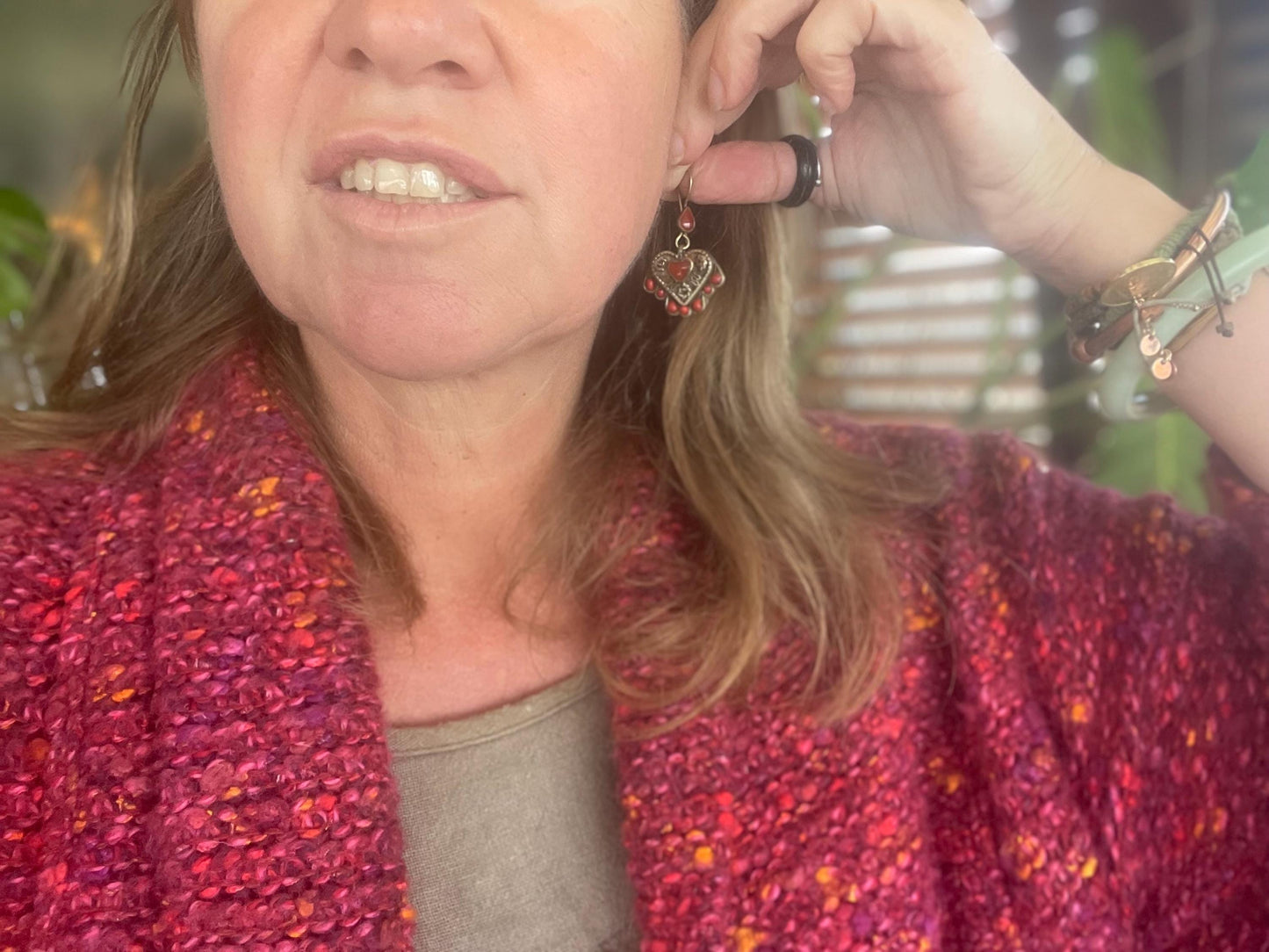 Gypsy jewellery, vintage heart earrings, heart jewellery, ethical jewellery, gypsy earrings, romantic gifts, eco friendly jewellery