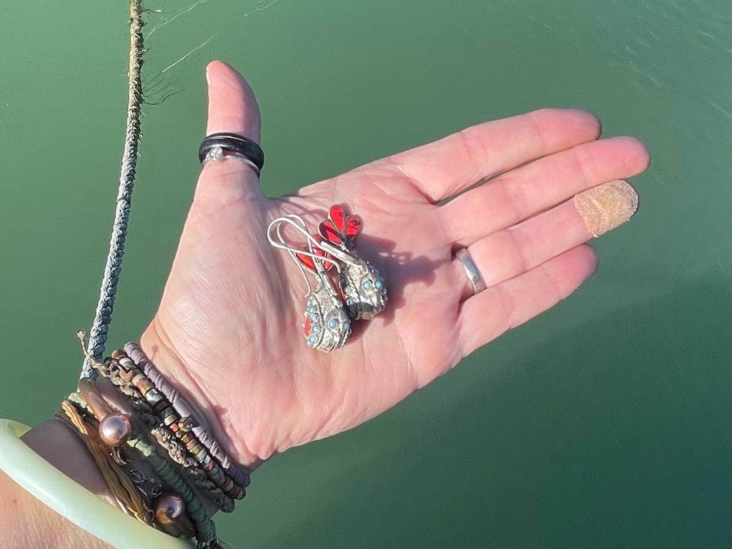 Gypsy jewellery, vintage bird earrings, silver bird earrings, vintage bird jewellery, ethical jewellery,  gypsy earrings, unusual gift ideas