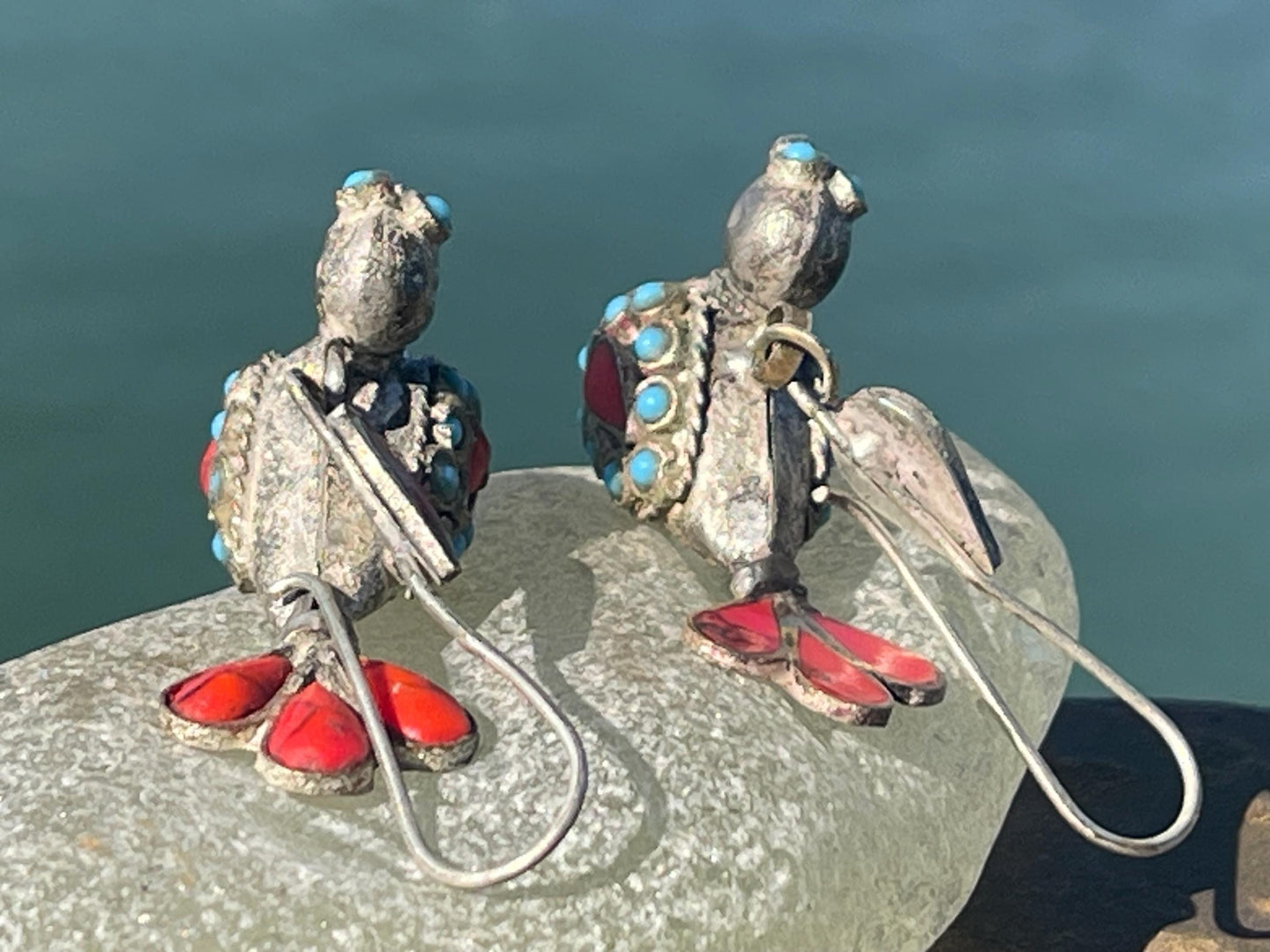 Gypsy jewellery, vintage bird earrings, silver bird earrings, vintage bird jewellery, ethical jewellery,  gypsy earrings, unusual gift ideas