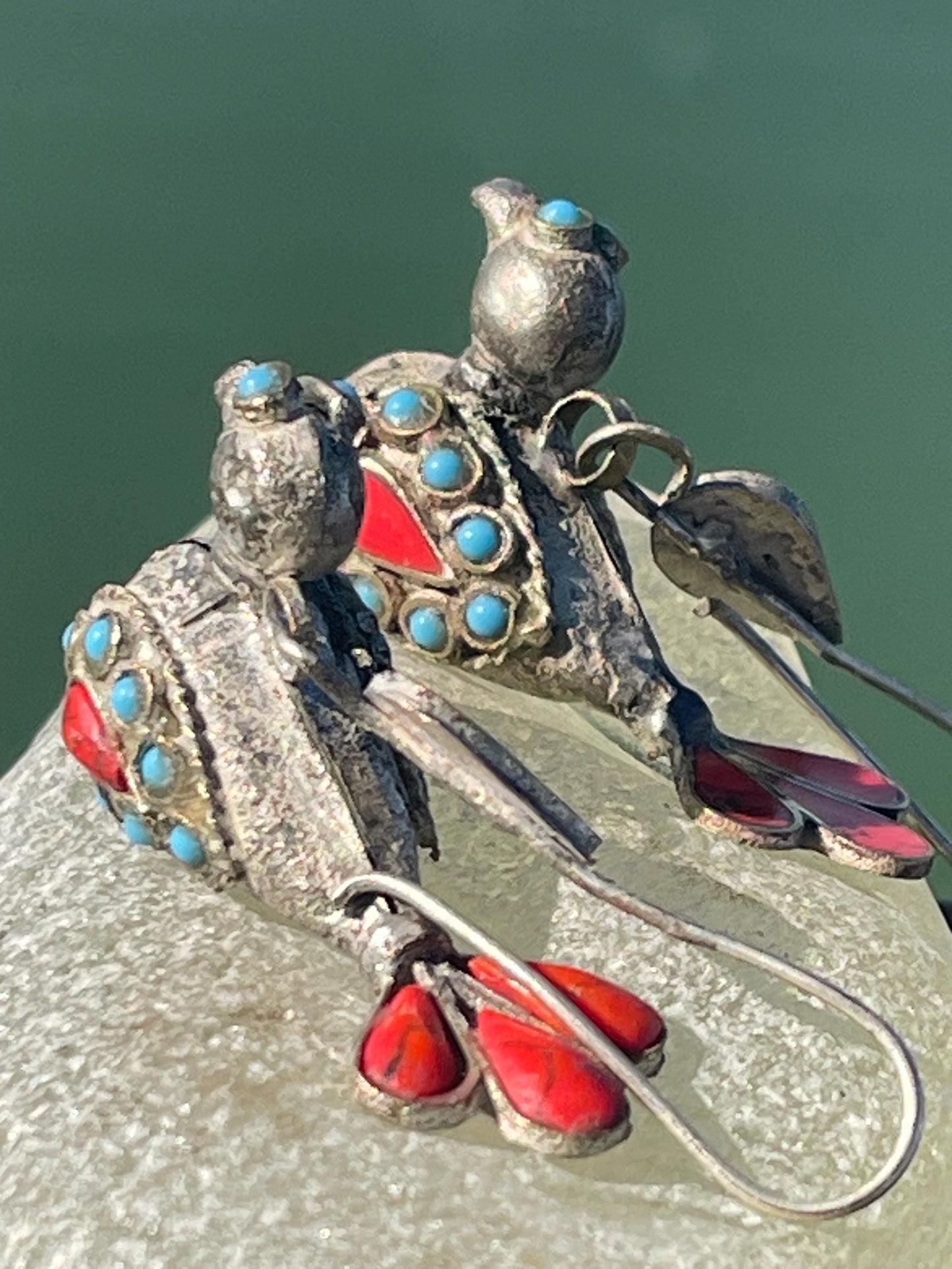 Gypsy jewellery, vintage bird earrings, silver bird earrings, vintage bird jewellery, ethical jewellery,  gypsy earrings, unusual gift ideas