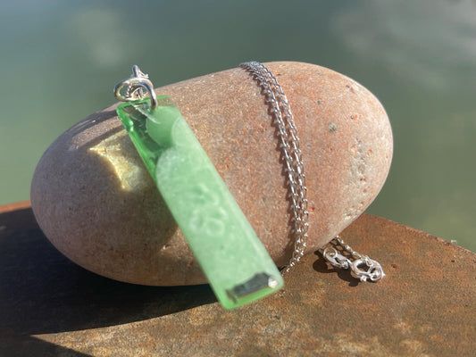 Green onyx pendant, green necklace, green jewellery, gift for him, boho handmade necklace,  romantic gift for her, ethical jewellery