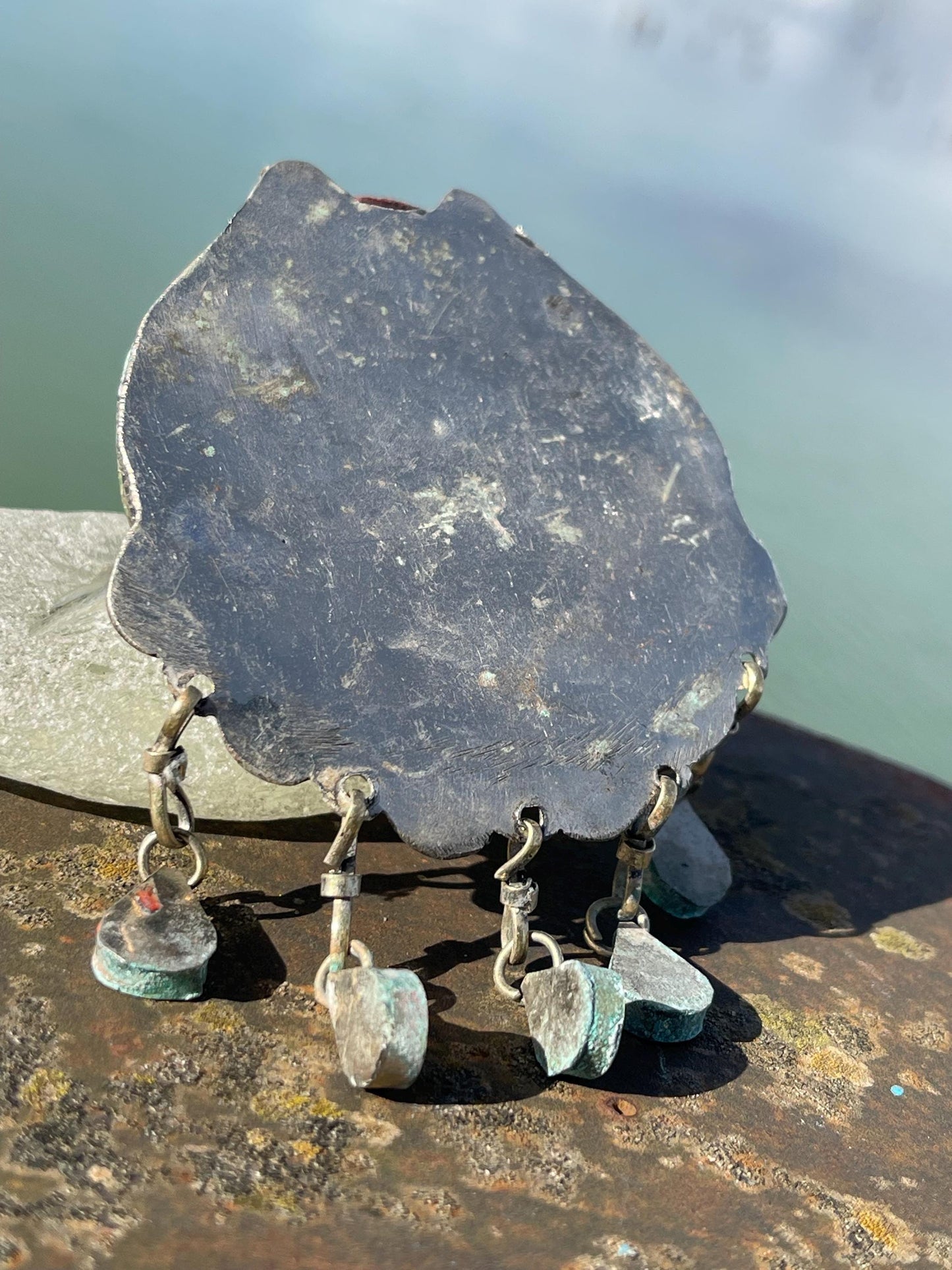 Gypsy jewellery, large necklace, enamel necklace, vintage jewellery, ethical jewellery, gypsy necklace, boho necklace, large jewellery