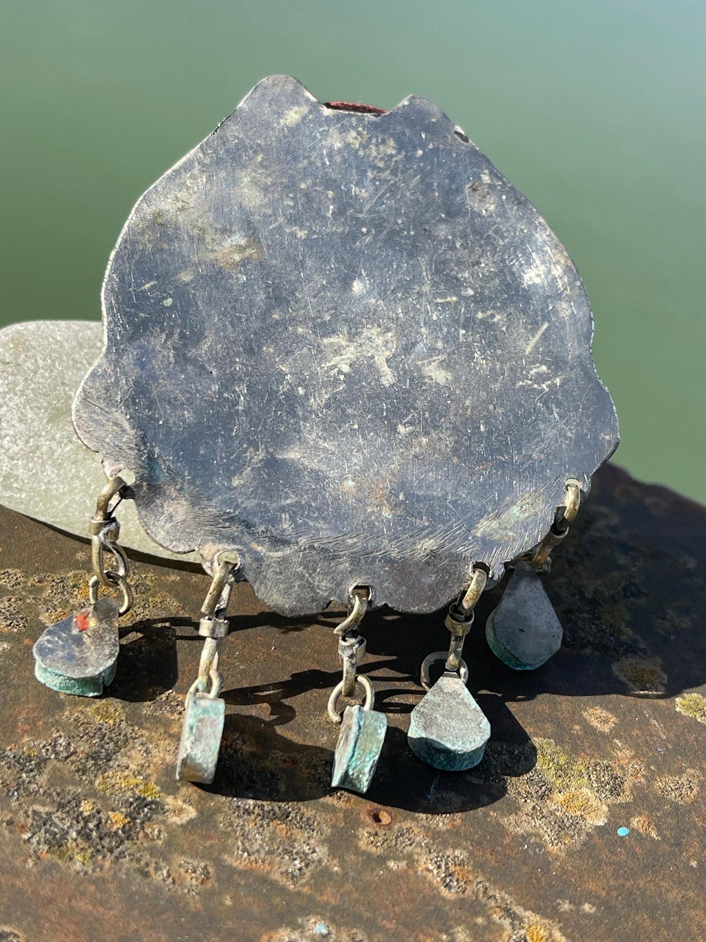 Gypsy jewellery, large necklace, enamel necklace, vintage jewellery, ethical jewellery, gypsy necklace, boho necklace, large jewellery