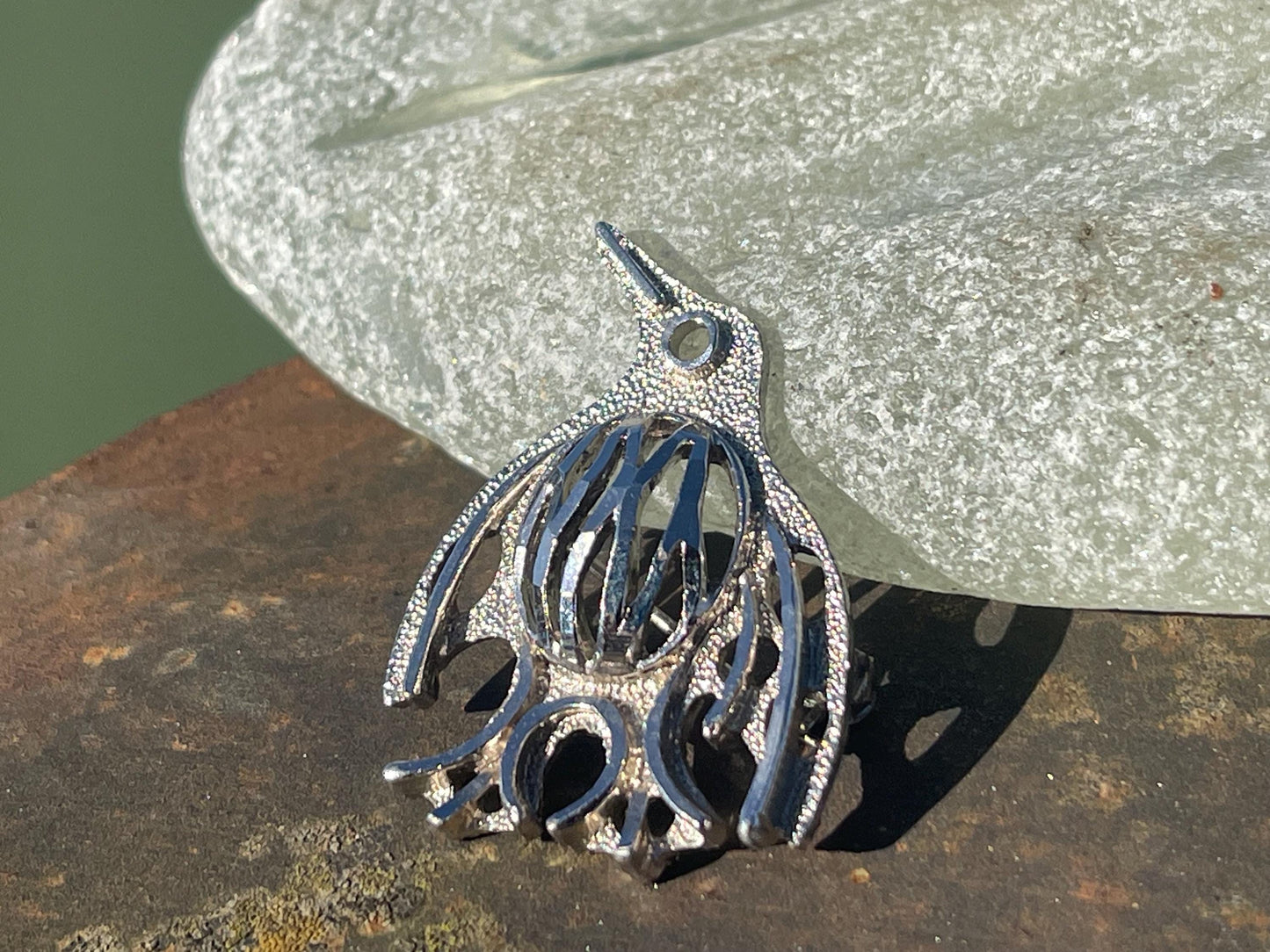 Penguin brooch. An unusual Christmas gift. Eco friendly jewellery. Christmas gift ideas. Eco friendly Christmas gifts. Christmas presents.