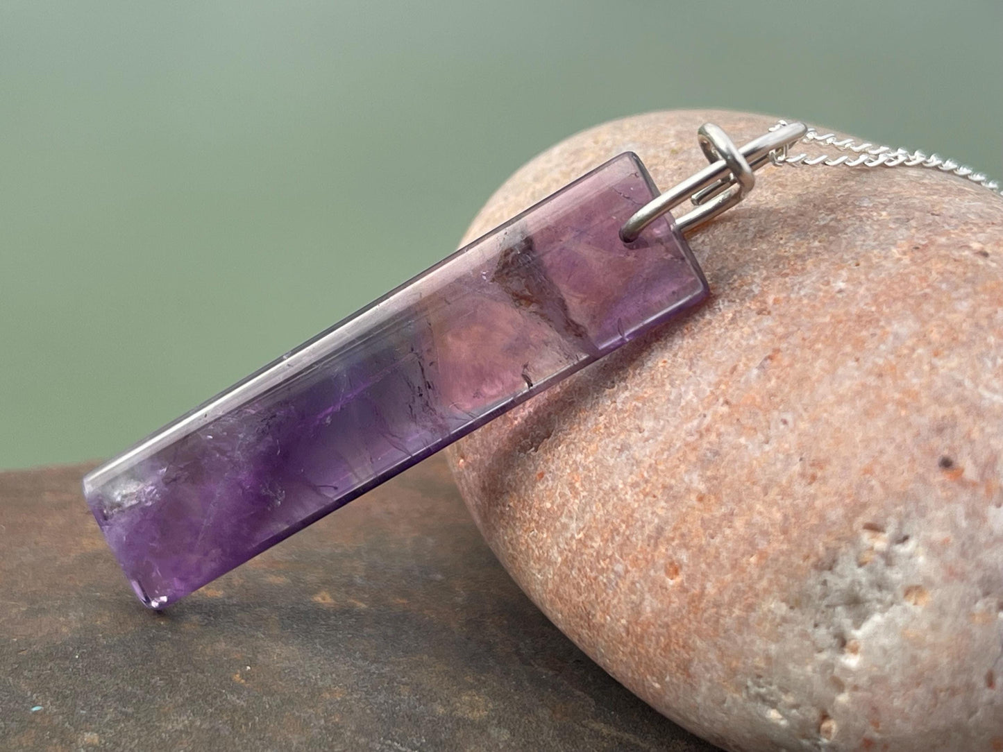 Amethyst pendant, amethyst necklace, amethyst jewellery, unusual gift for him, boho handmade necklace, romantic gift for her, boho pendant