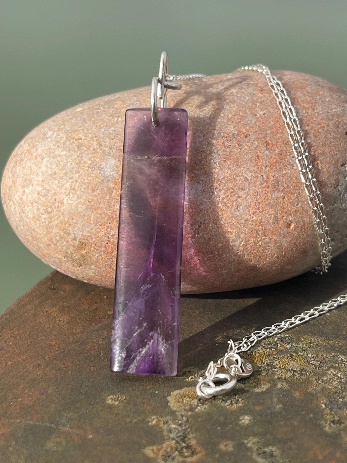 Amethyst pendant, amethyst necklace, amethyst jewellery, unusual gift for him, boho handmade necklace, romantic gift for her, boho pendant