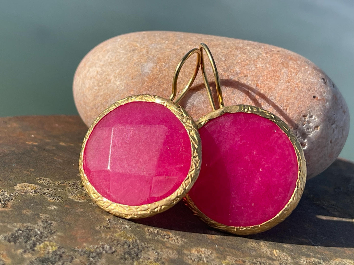 Gypsy jewellery, pink vintage earrings, pink jewellery, ethical jewellery, gypsy earrings, romantic gifts, eco friendly jewellery