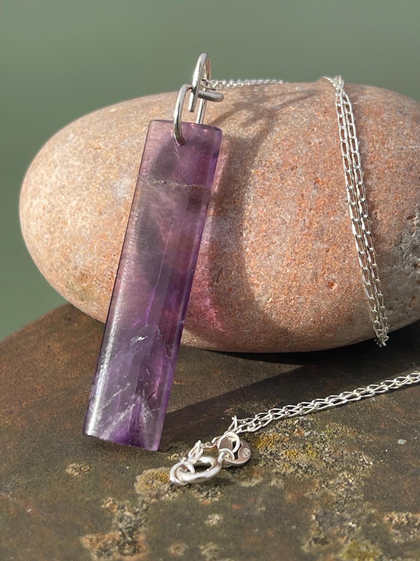 Amethyst pendant, amethyst necklace, amethyst jewellery, unusual gift for him, boho handmade necklace, romantic gift for her, boho pendant