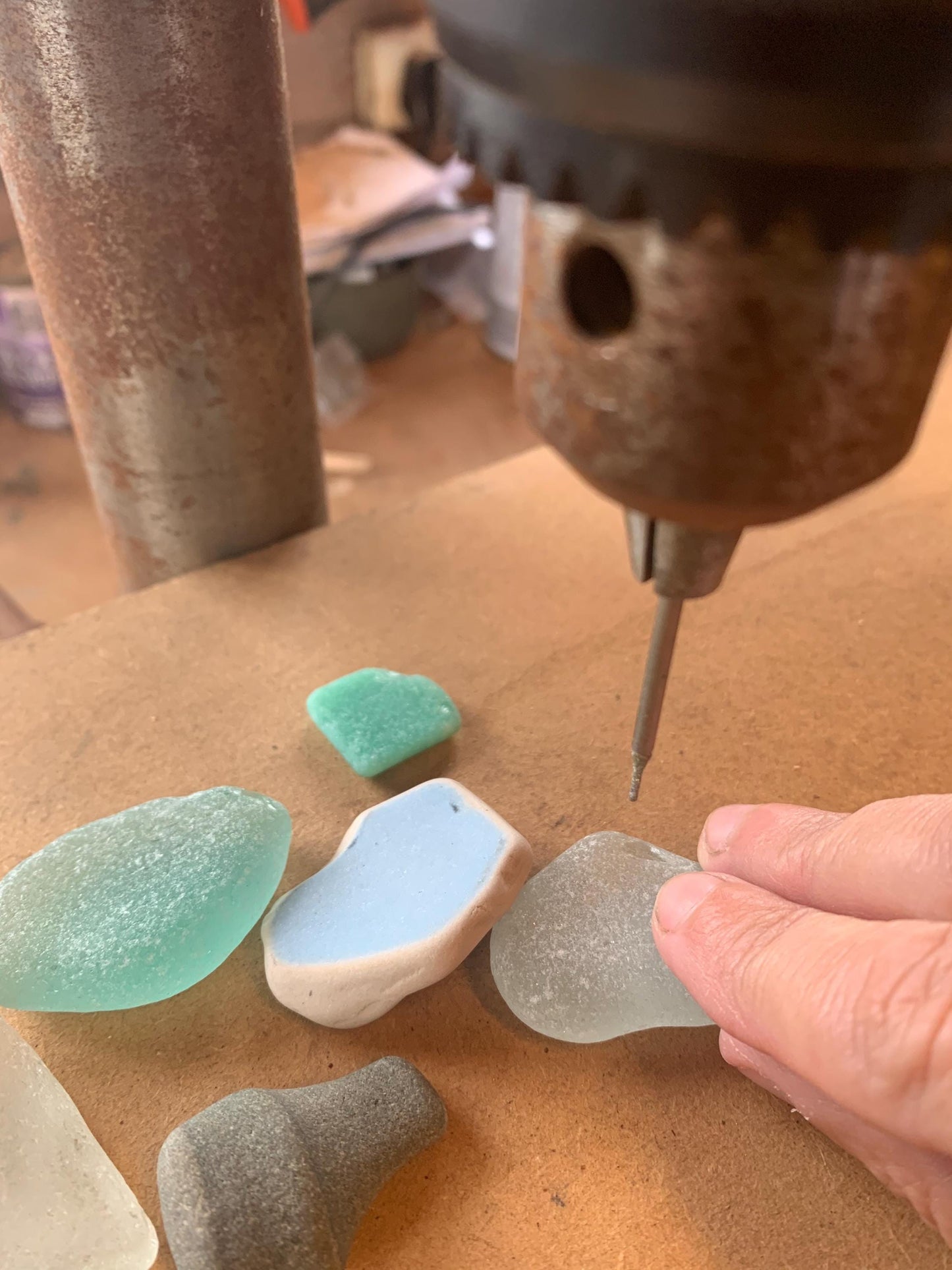 Eco friendly sea glass necklace on a sterling silver chain.  Eco friendly jewellery. Unusual sea glass jewellery. Handmade ethical jewellery