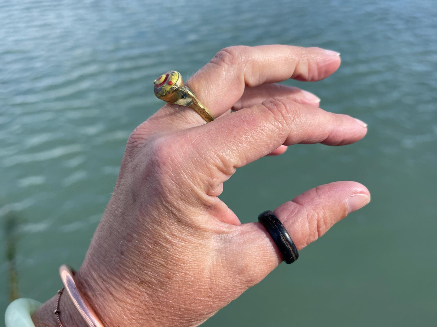Fabulous vintage tea pot ring, large red ring, boho vintage jewellery, ethical jewellery, gypsy ring. Gypsy jewellery, statement jewellery