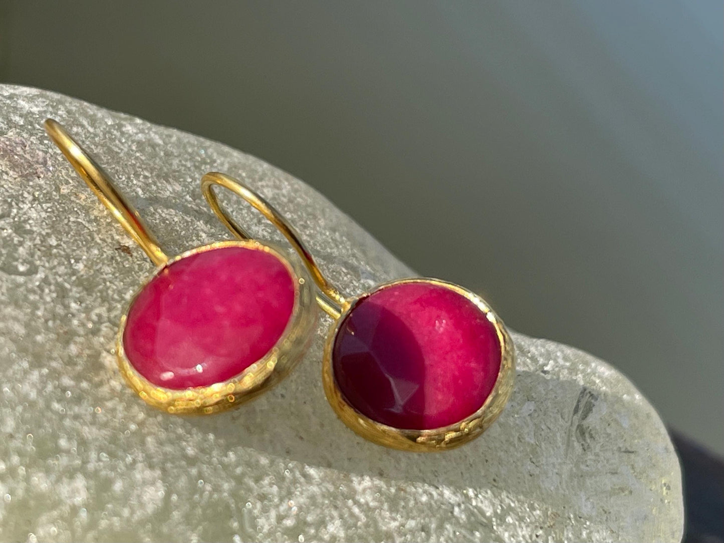 Gypsy jewellery, pink / purple vintage earrings, pink jewellery, ethical jewellery, gypsy earrings, romantic gifts, eco friendly jewellery