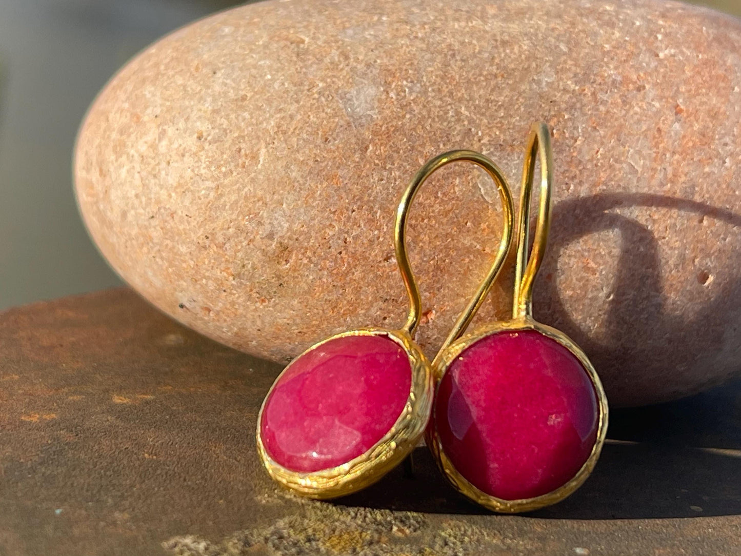 Gypsy jewellery, pink / purple vintage earrings, pink jewellery, ethical jewellery, gypsy earrings, romantic gifts, eco friendly jewellery