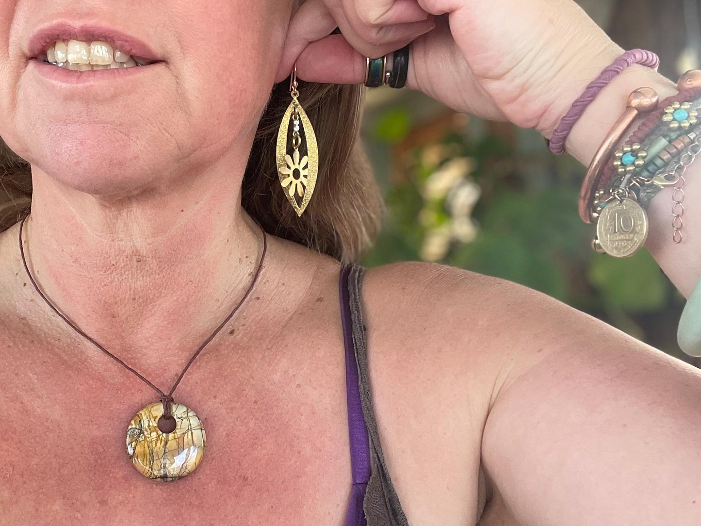 Gold tone festive earrings, Christmas jewellery, ethical jewellery, Christmas earrings, romantic gifts, sparkly earrings.