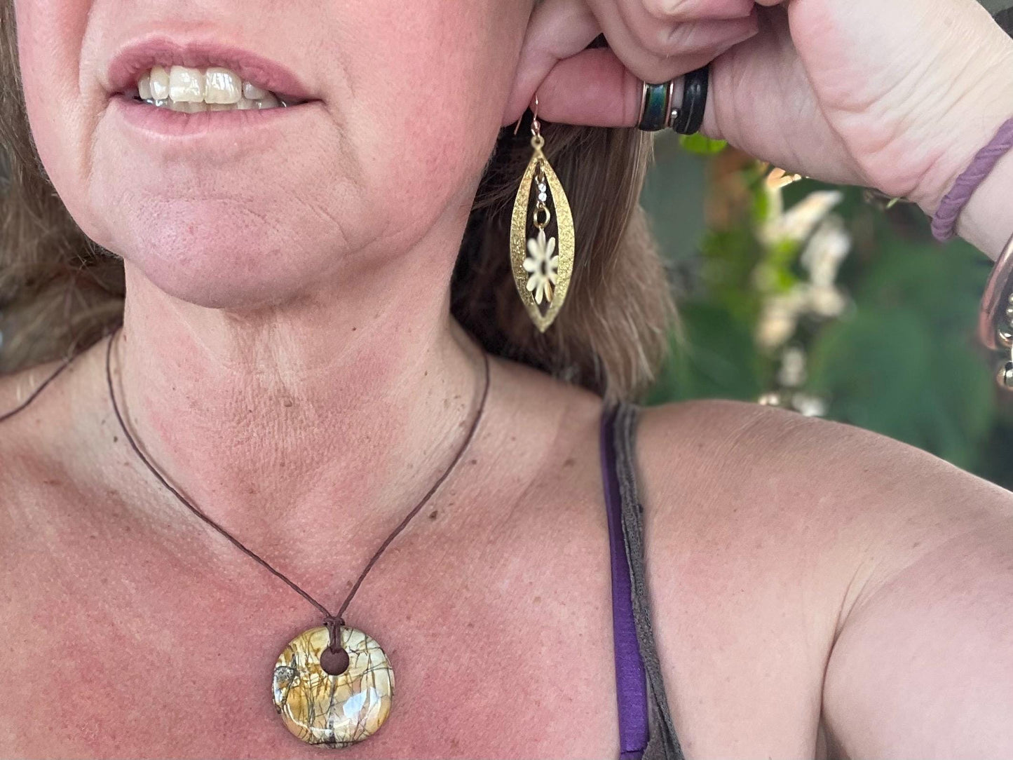 Gold tone festive earrings, Christmas jewellery, ethical jewellery, Christmas earrings, romantic gifts, sparkly earrings.