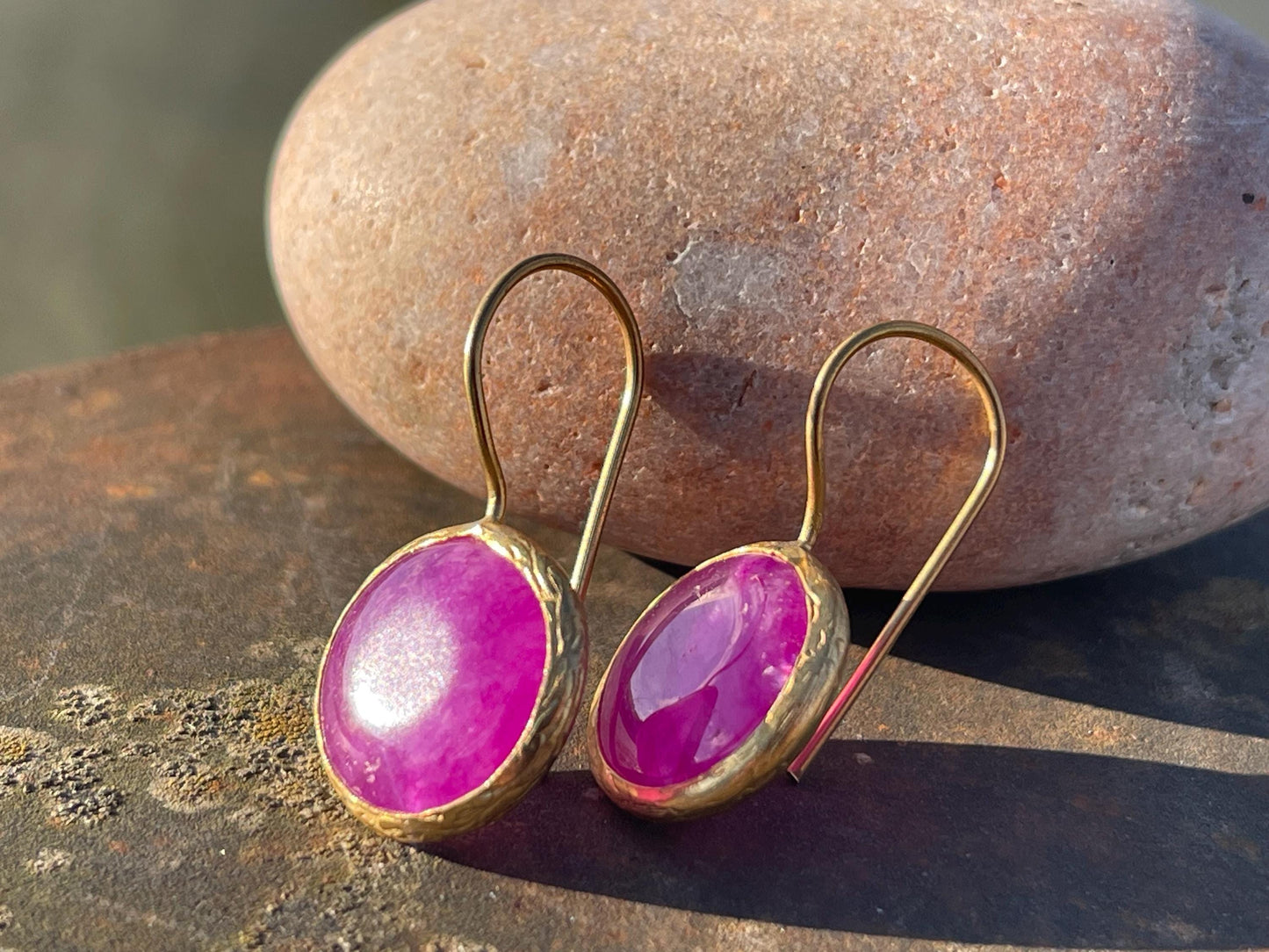 Gypsy jewellery, pink / purple vintage earrings, pink jewellery, ethical jewellery, gypsy earrings, romantic gifts, eco friendly jewellery