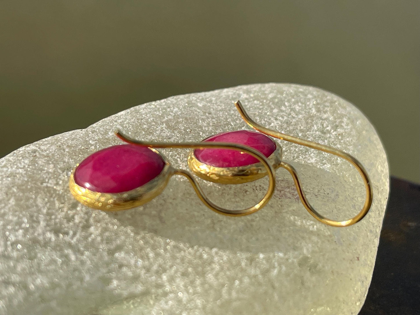 Gypsy jewellery, pink / purple vintage earrings, pink jewellery, ethical jewellery, gypsy earrings, romantic gifts, eco friendly jewellery