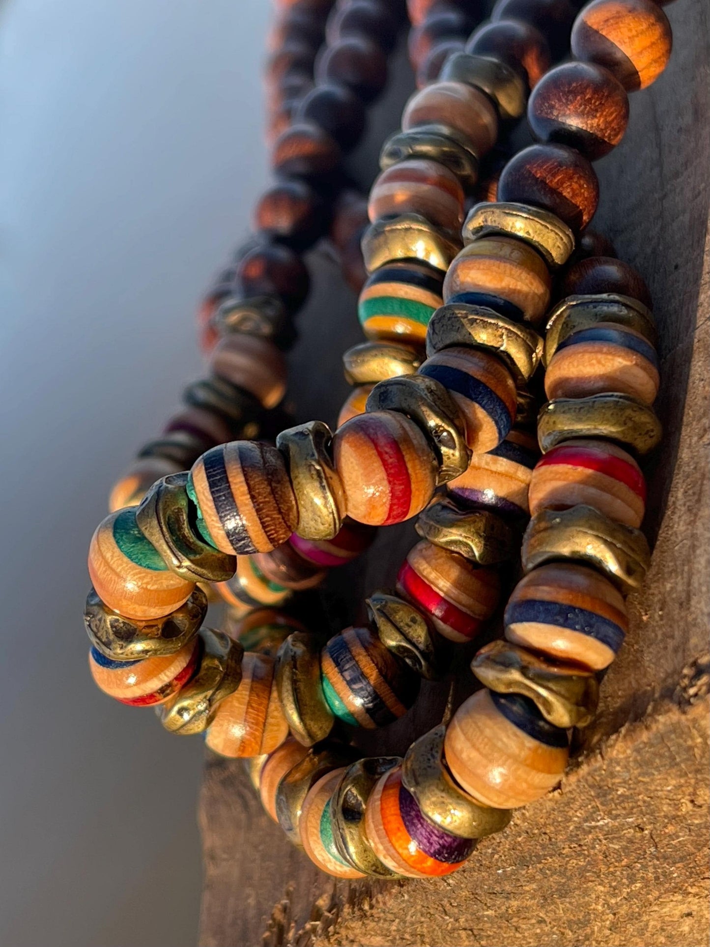 Handmade necklace made from old skateboards. Skateboard necklace. Unique gifts for men. Sustainable jewellery. Eco friendly necklaces.