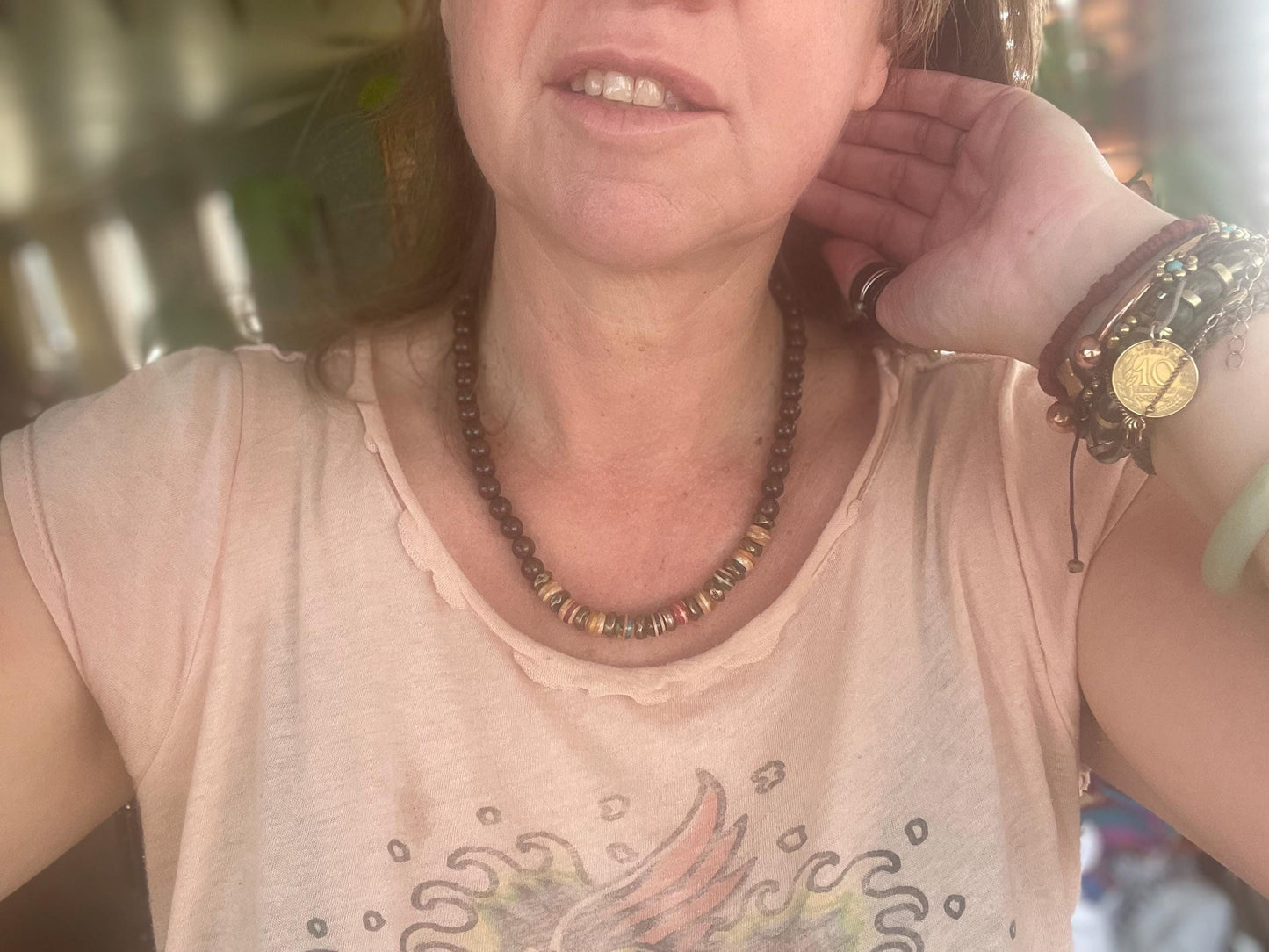 Handmade necklace made from old skateboards. Skateboard necklace. Unique gifts for men. Sustainable jewellery. Eco friendly necklaces.