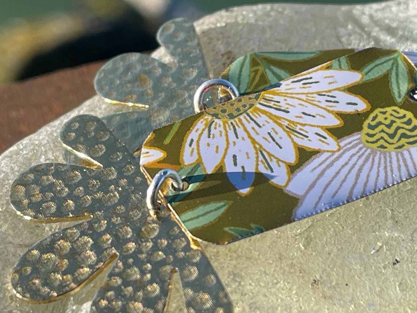 Bee earrings.  Bee jewellery, boho jewellery, ethical earrings, unique earrings, eco friendly jewellery, gift for her, ethical jewellery