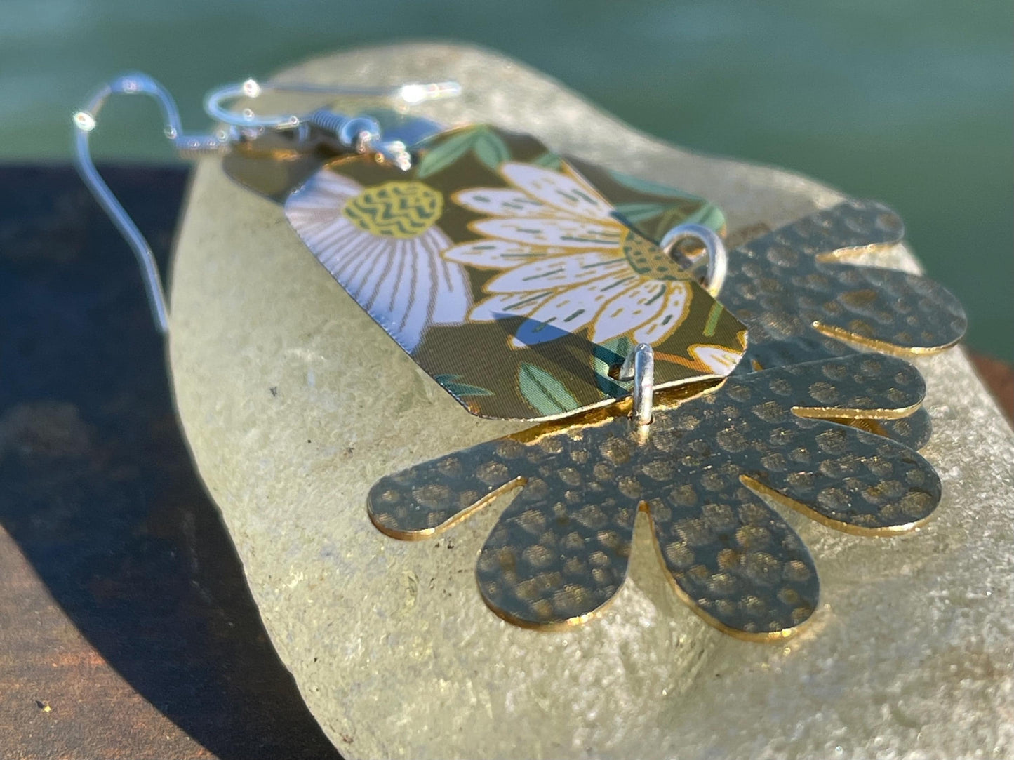 Bee earrings.  Bee jewellery, boho jewellery, ethical earrings, unique earrings, eco friendly jewellery, gift for her, ethical jewellery