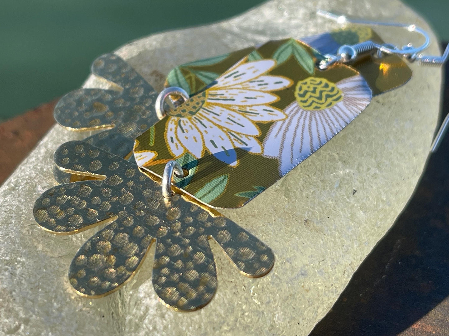 Bee earrings.  Bee jewellery, boho jewellery, ethical earrings, unique earrings, eco friendly jewellery, gift for her, ethical jewellery