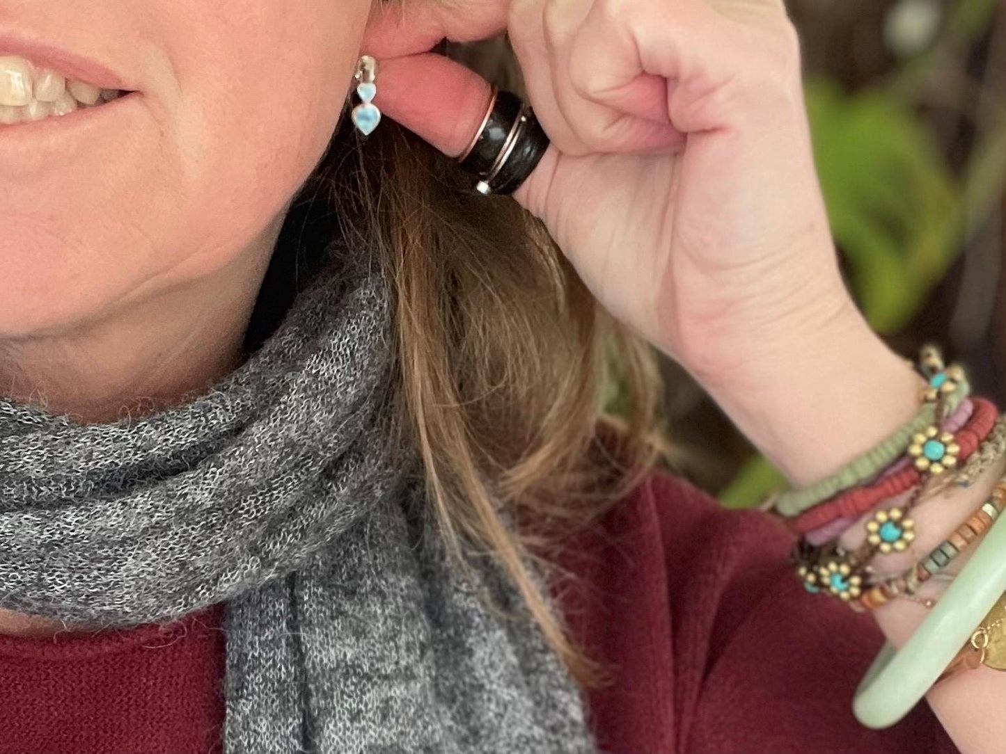 Sky blue topaz earrings. Sterling silver earrings, topaz jewellery, unusual gift for her, romantic gift, gift for wife, gift for girlfriend