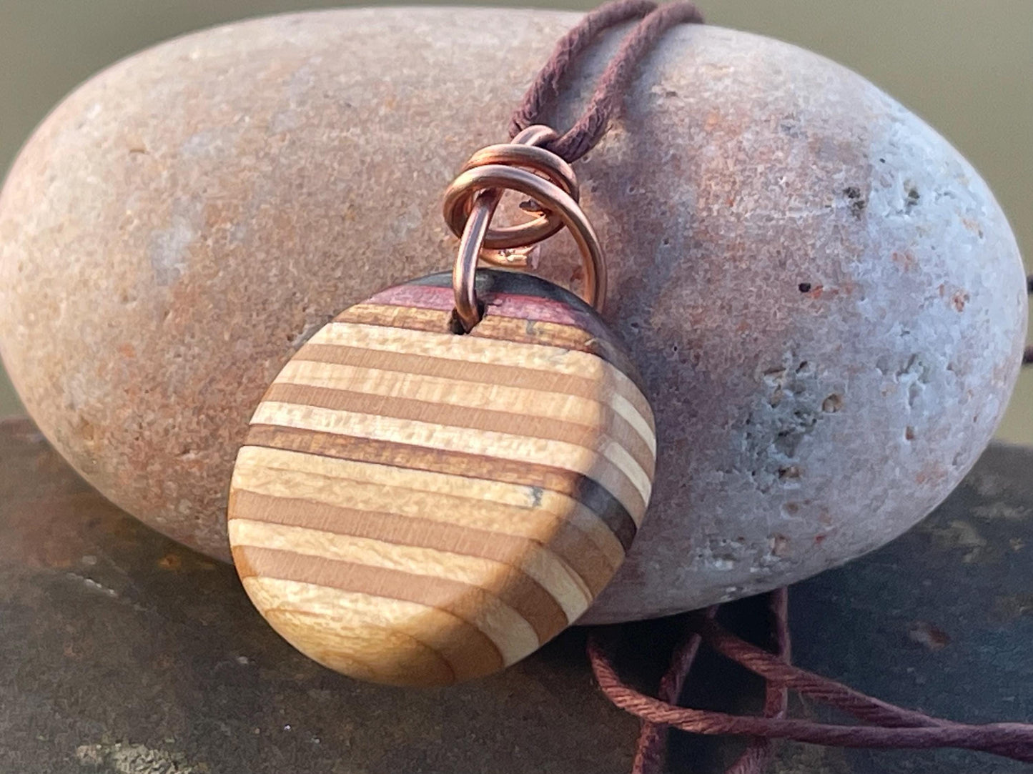 BROWN Handmade pendant made from old skateboards. Skateboard necklace. Unique gifts for men. Sustainable jewellery. Eco friendly jewellery.