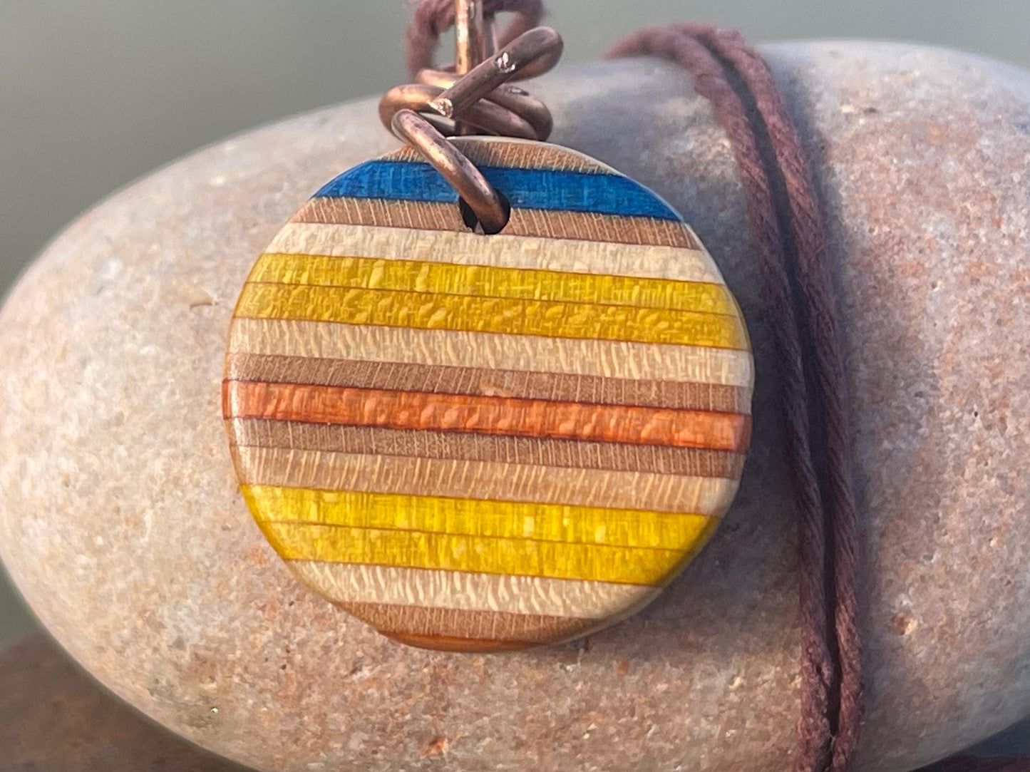 YELLOW Handmade pendant made from old skateboards. Skateboard necklace. Unique gifts for men. Sustainable jewellery. Eco friendly jewellery.