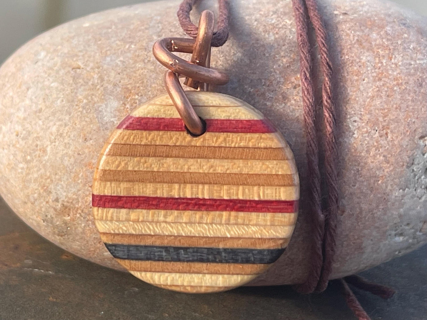 RED Handmade pendant made from old skateboards. Skateboard necklace. Unique gifts for men. Sustainable jewellery. Eco friendly jewellery.