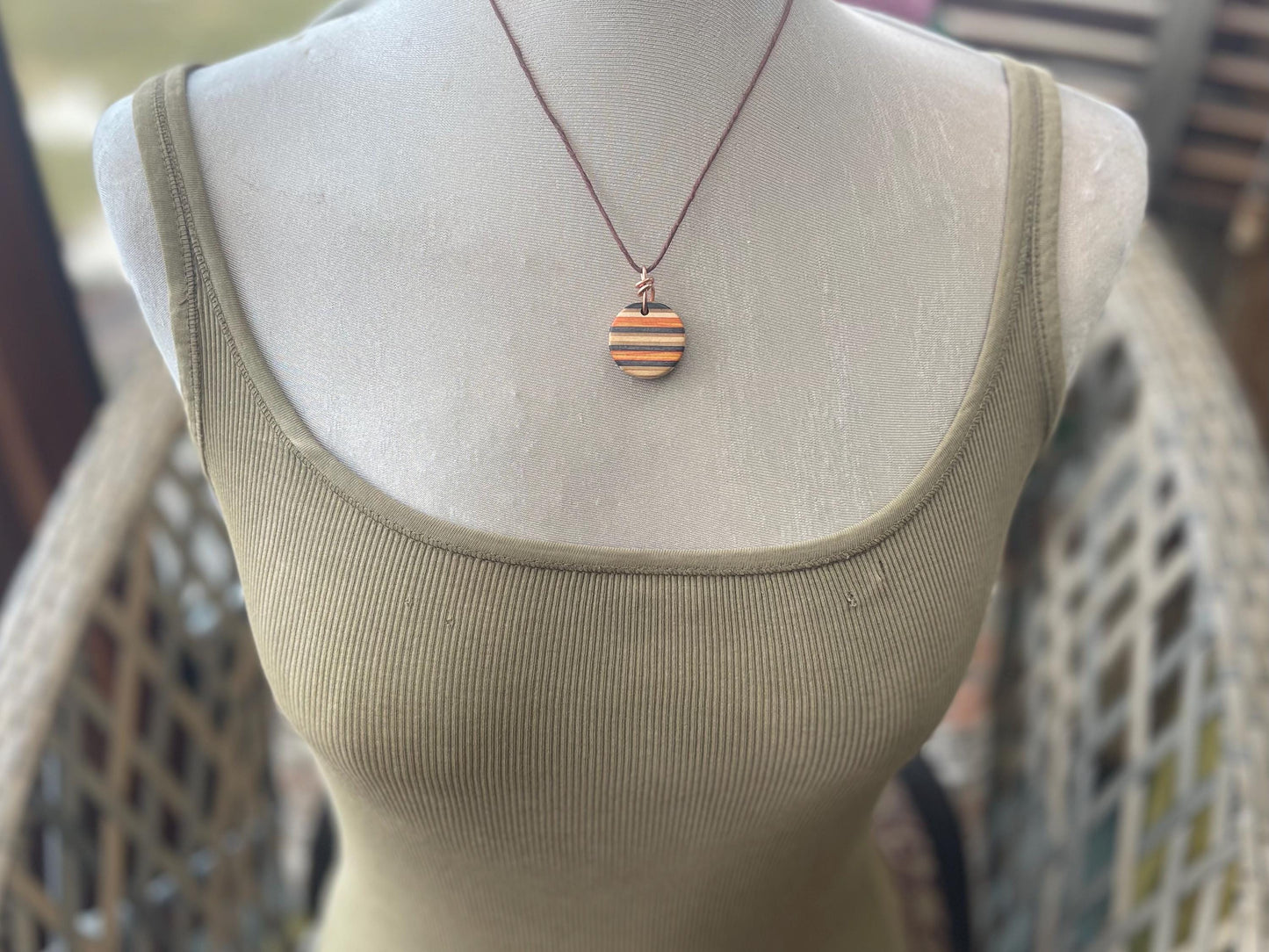 RED Handmade pendant made from old skateboards. Skateboard necklace. Unique gifts for men. Sustainable jewellery. Eco friendly jewellery.