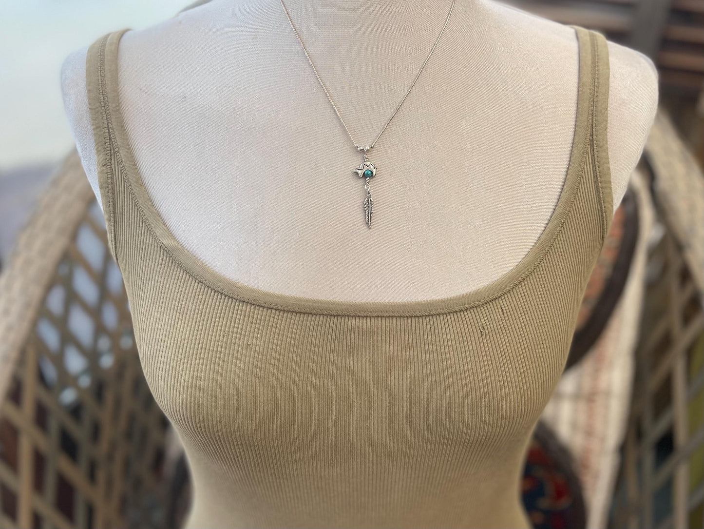 Stunning vintage Navajo bear necklace on sterling silver. Turquoise bear necklace. Navajo necklace. Eco friendly jewellery. Vintage pendant.