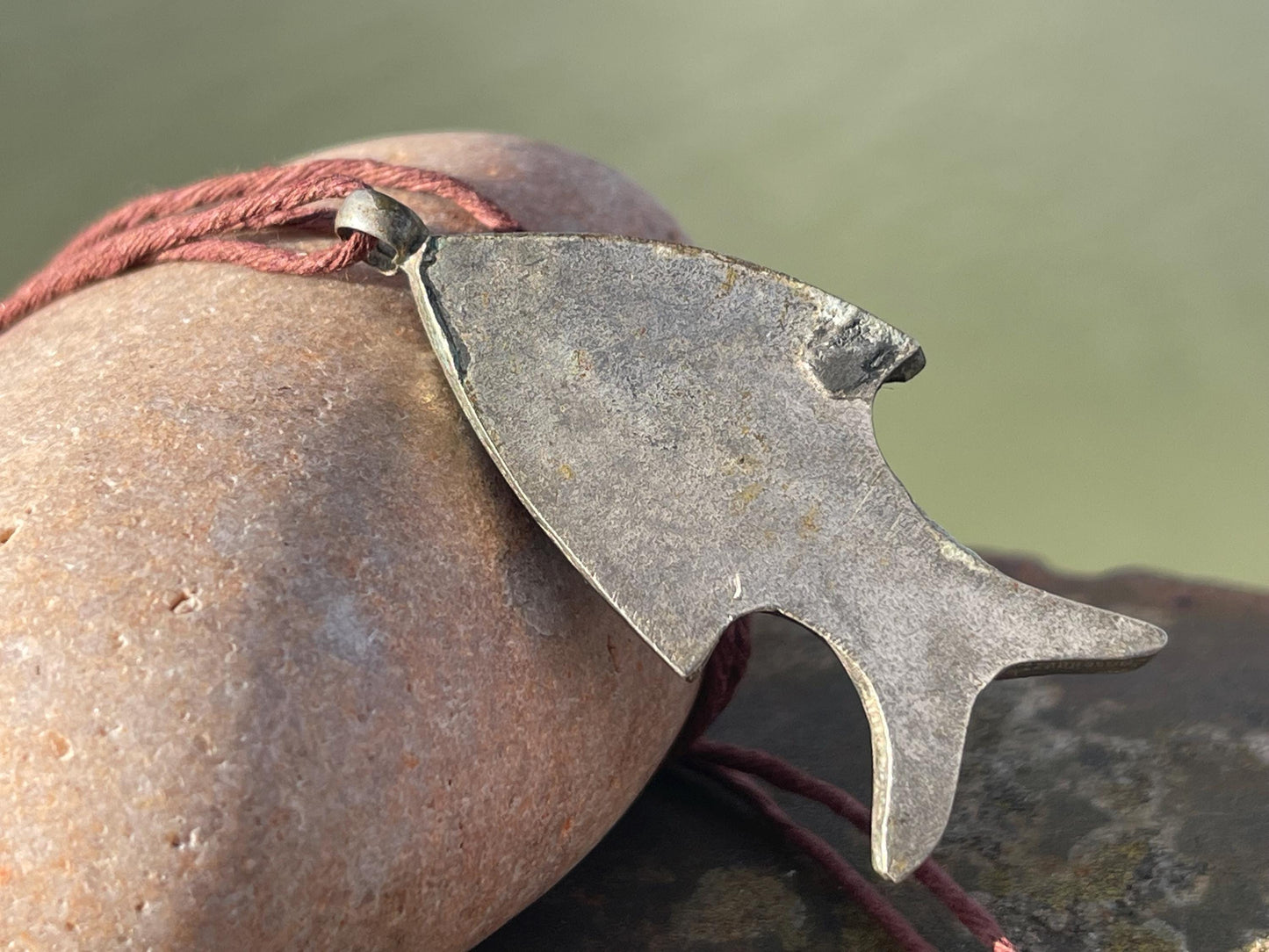 Gypsy jewellery, fish necklace, turquoise necklace, vintage jewellery, ethical jewellery, fish pendant, boho necklace, unique turquoise fish