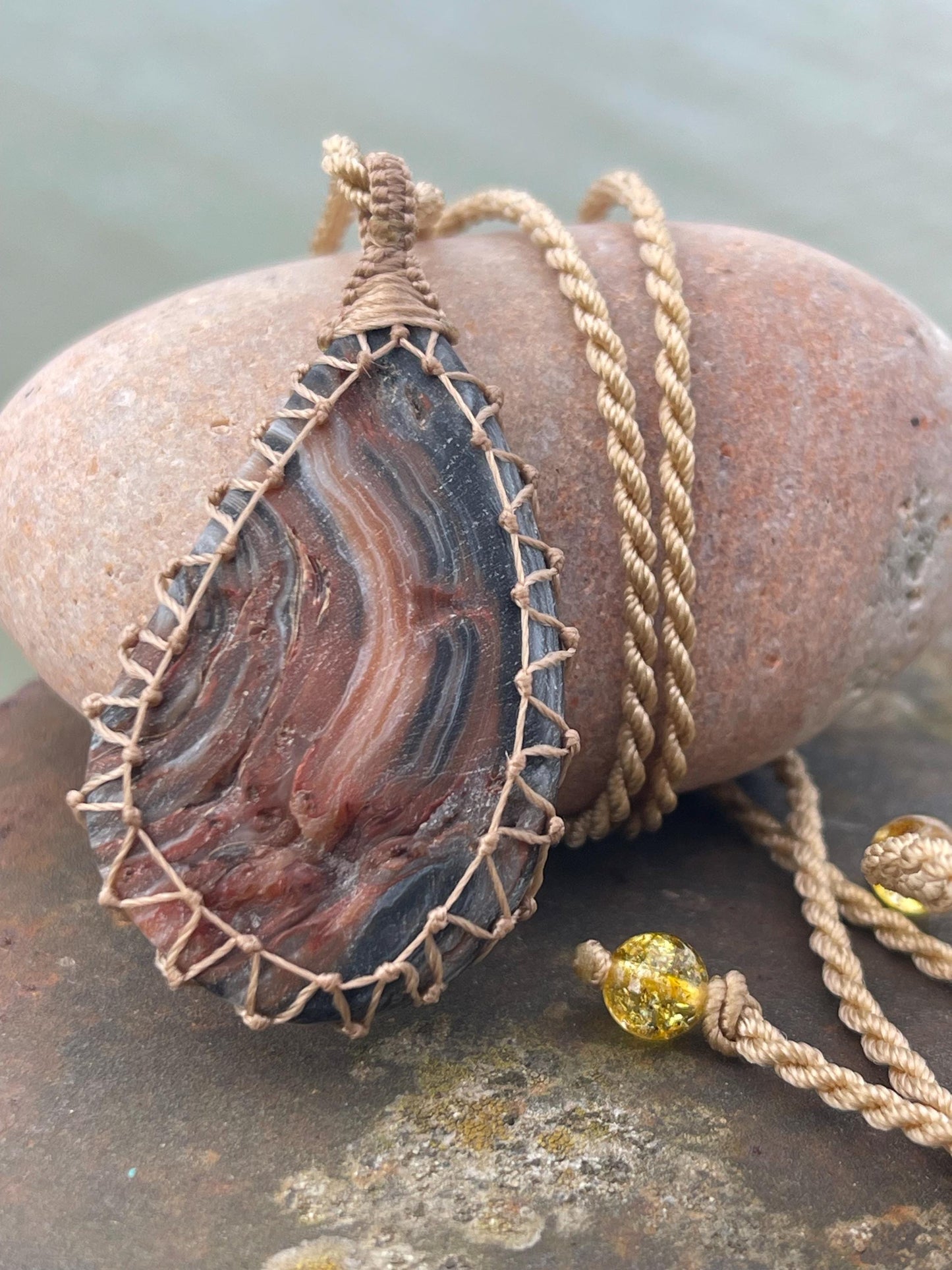 Desert druzy agate necklace, ethical jewellery, bohemian necklace, unusual jewellery, agate pendant, white gemstone necklace. Boho jewellery