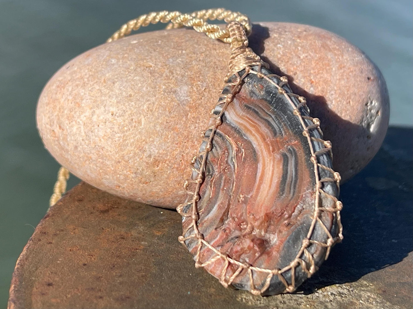 Desert druzy agate necklace, ethical jewellery, bohemian necklace, unusual jewellery, agate pendant, white gemstone necklace. Boho jewellery