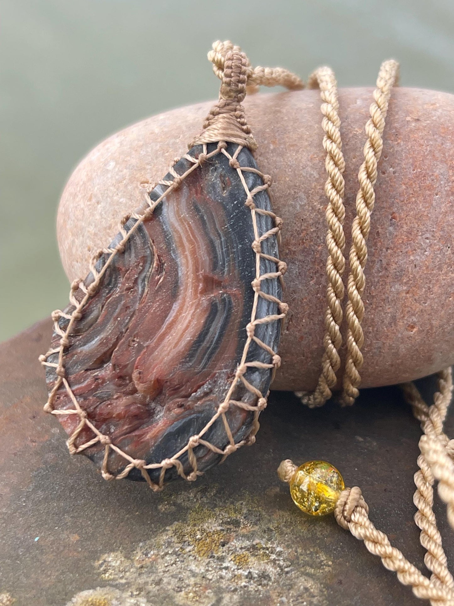 Desert druzy agate necklace, ethical jewellery, bohemian necklace, unusual jewellery, agate pendant, white gemstone necklace. Boho jewellery