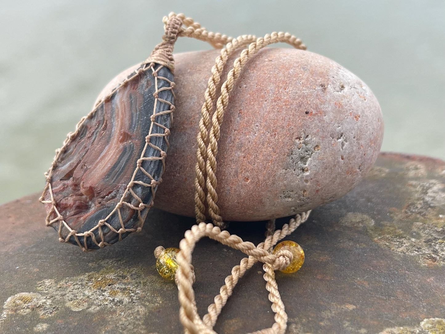 Desert druzy agate necklace, ethical jewellery, bohemian necklace, unusual jewellery, agate pendant, white gemstone necklace. Boho jewellery