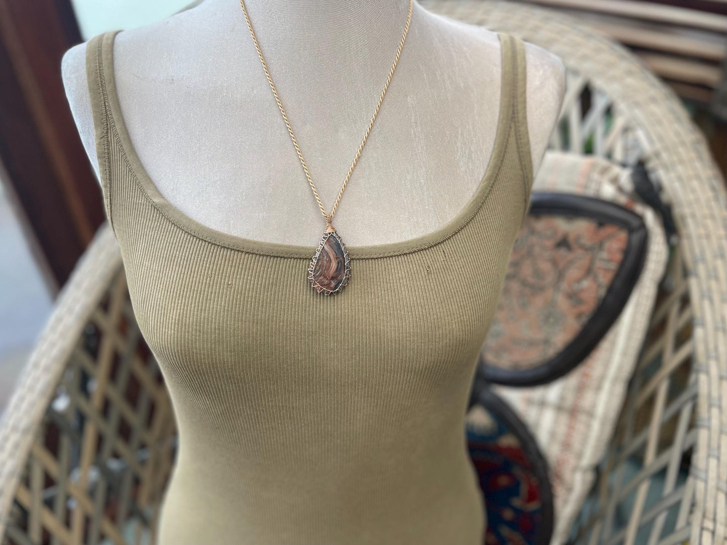 Desert druzy agate necklace, ethical jewellery, bohemian necklace, unusual jewellery, agate pendant, white gemstone necklace. Boho jewellery