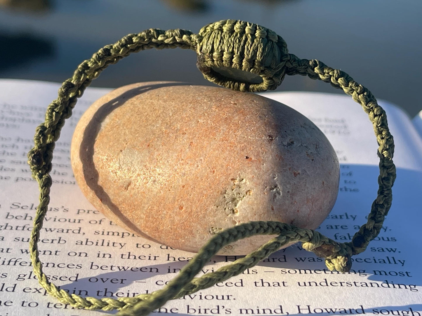 Stunning macrame wrapped miss agate bracelet, ethical jewellery, unusual jewellery, macrame jewellery. Green macrame bracelet. Boho.